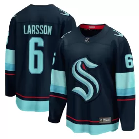 Adam Larsson Seattle Kraken Fanatics Branded Home Breakaway Player Jersey - Deep Sea Blue