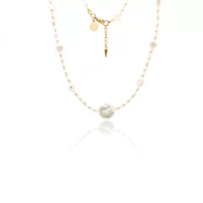 Bella / Choker / Pearl   Gold