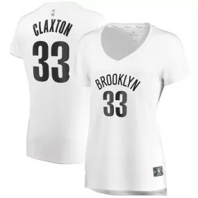 Brooklyn Nets Nicolas Claxton Fanatics Branded Fast Break Player Association Jersey Womens - White | Ireland T8001G7