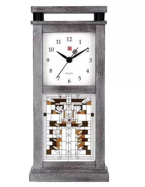 Bulova Frank Lloyd Wright Waterlilies Blutooth Enabled Mantel Clock - Gray Stain