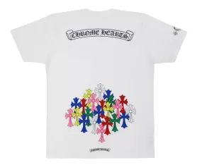 CHROME HEARTS MULTICOLOR SCRIPT CROSS T-SHIRT WHITE