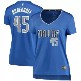 Dallas Mavericks Ryan Broekhoff Fanatics Branded Replica Fast Break Player Icon Jersey Womens - Blue | Ireland M4287R2