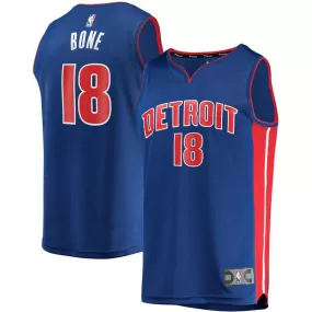 Detroit Pistons Jordan Bone Fanatics Branded Replica Fast Break Player Icon Jersey Kids - Blue | Ireland O5080J4