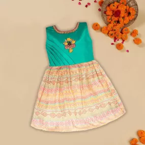 Girls Embroidered Fit and Flare Party Dress