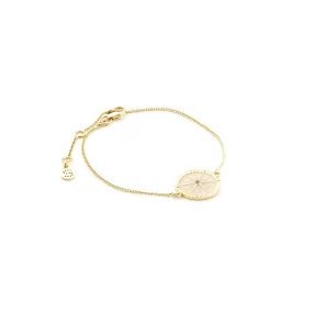 Guiding Star / Bracelet / White Enamel   Gold