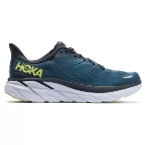 Hoka One One Mens Trainers Clifton 8 Lace-Up Low-Top Running Sneakers Mesh - UK 8.5