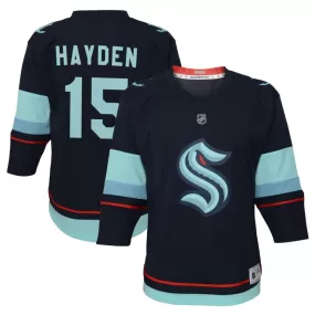 John Hayden Seattle Kraken Youth Home Replica Jersey - Navy