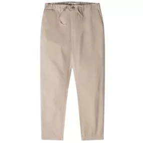 KESTIN Inverness Tapered Trouser in Stone Cotton Twill