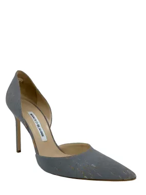 Manolo Blahnik Tayler Satin d'Orsay Pumps Size 9