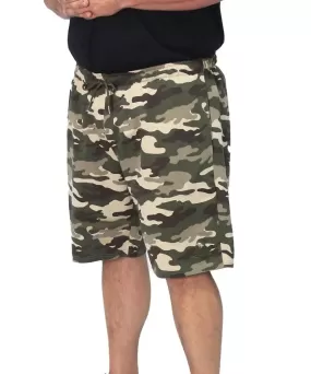 Mens Camo Fleece Shorts