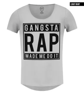 Men's T-shirt "Gangsta Rap Made Me Do It" / color option / MD466