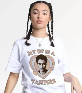 my bf is a vampire Tee - White