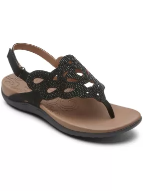 Ridge Womens Embellished Thong Slingback Sandals