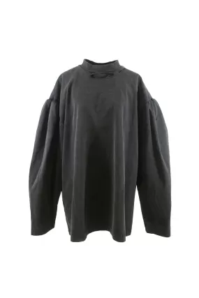 Slash Puff Sleeve T-Shirt / Black